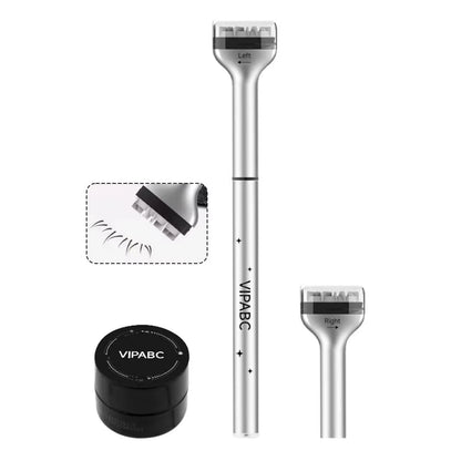 Reusable Eyelash Ink Seal Pen 2 in 1 Lower Eyelash Stamp Tool Fast Dry Black Brown Liquid Eyeliner Pen Natural Simulation Makeup